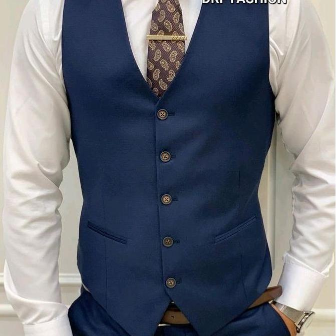 Rompi Jas Pria Formal /Dalaman Jas Pria Polos Casual Hitam