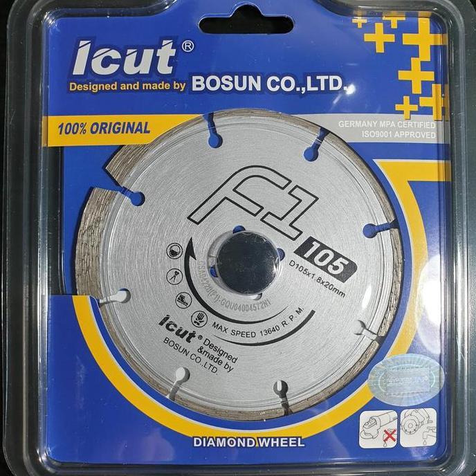 DIAMOND WHEEL 4" ICUT BOSUN F1 MATA POTONG KERAMIK GRANIT TEMBOK BETON