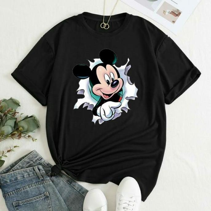 DE47 - Kaos Katun Premium Wanita KS059 Size S M L XL 2XL 3XL 4XL - Mic Keyy