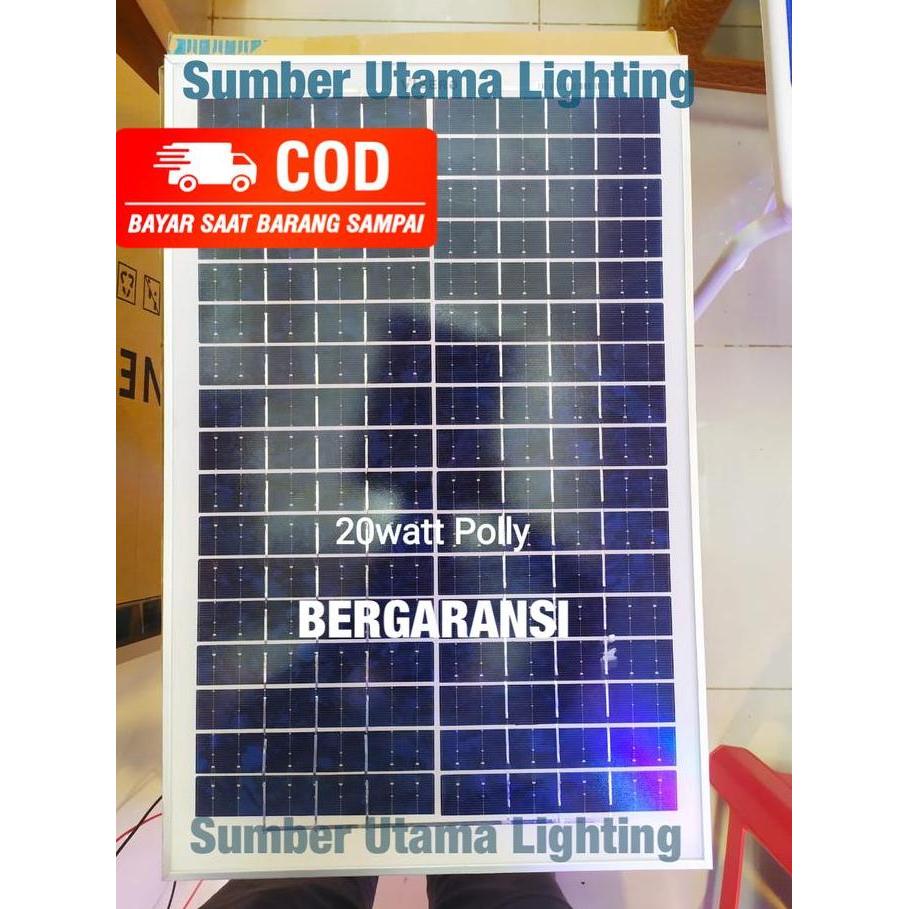 SOLAR PANEL 20 WP PANEL SURYA PEMBANGKIT LISTRIK TENAGA SURYA 20WP 20 WP 20 Watt 20watt 20 W POLY (B