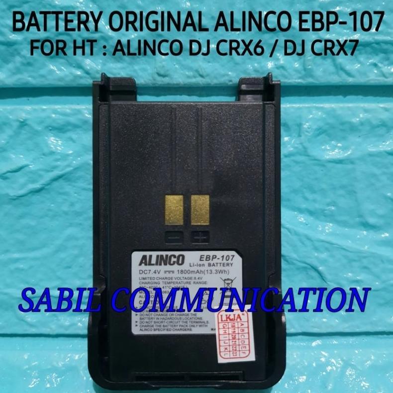 BATRE HT ALINCO CRX7 CRX6 EBP-107 ORI BATERAI HT ALINCO DJ CRX7 CRX6 EBP107 LITHIUM ORIGINAL MURAH R