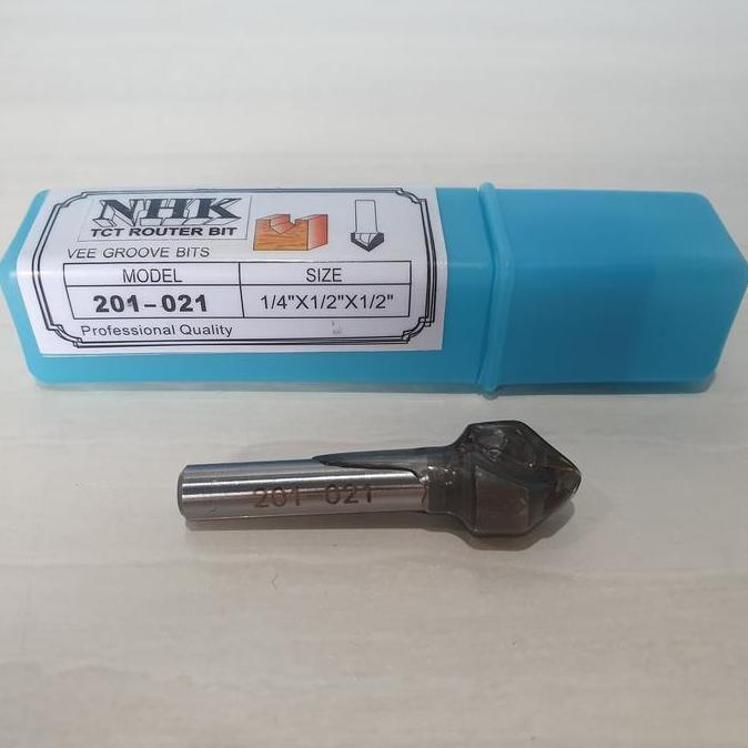 Mata Profil Kayu Router Bits 201-021 (12 mm) V VEE GROOVE 90 Derajat