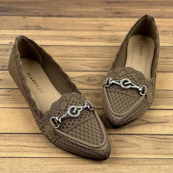 CLARENZO DR07 _ Sandal Mules Rajut Hak 1,5cm