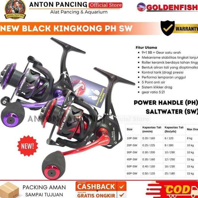 Reel Pancing New Black Kingkong SW PH 1000 2000 3000 4000 5000 6000