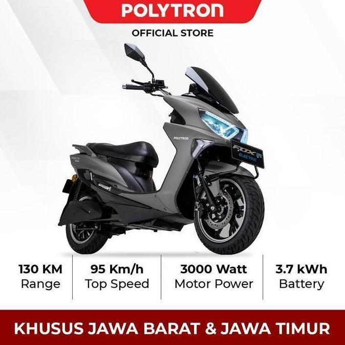 Diskon Promo Promo SUBSIDI POLYTRON Fox R Sepeda Motor Listrik - OTR luar Jabodetabek - Midnight Bla