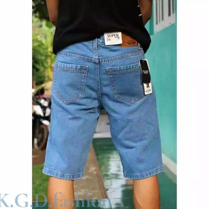 Celana Jeans Pendek Pria Laki Laki Dewasa Kekinian Celana Jins Cowok Melar Standar Standar  Denim