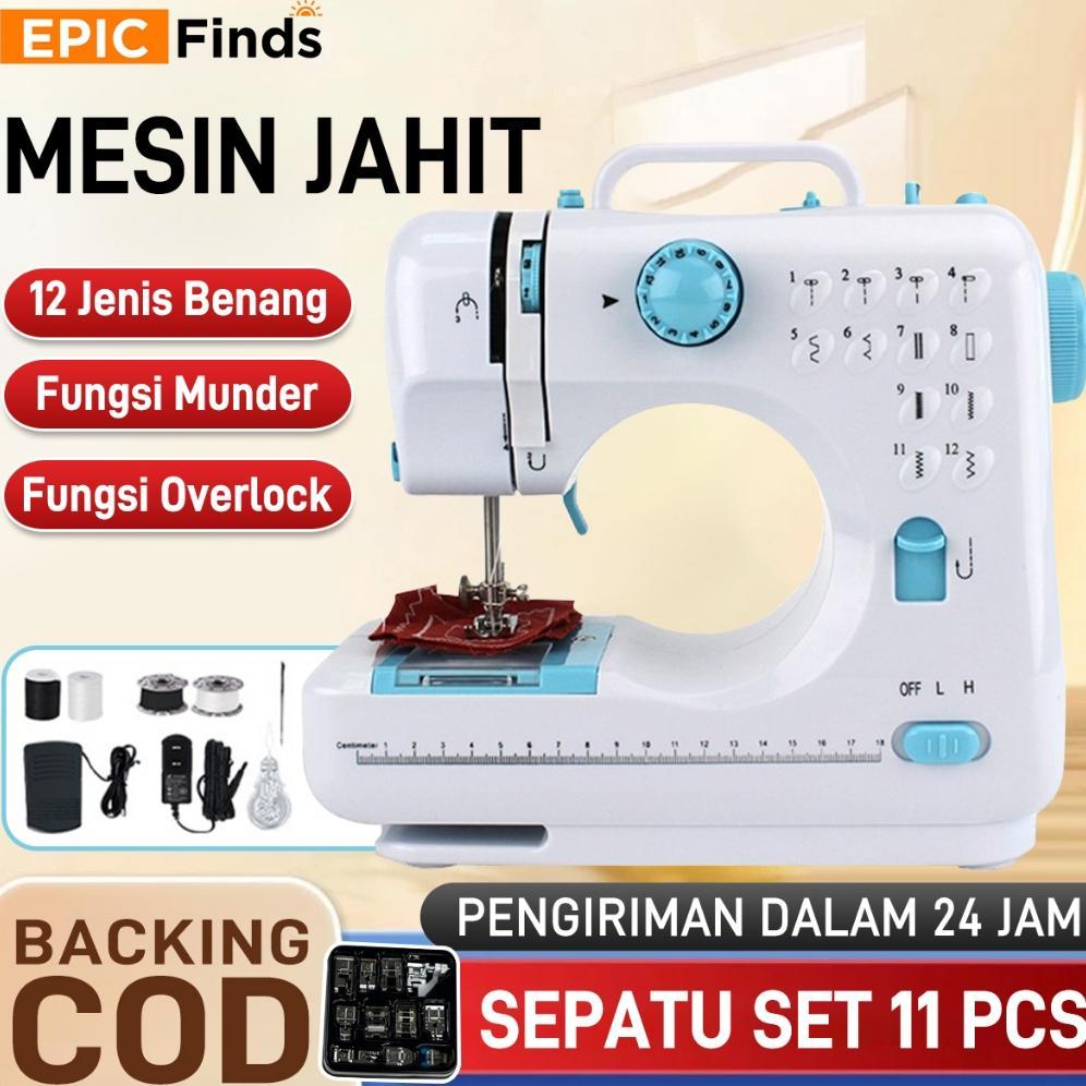 Epic Finds Mesin Jahit Mini Portabel 705A dengan 12 Pola Jahitan, Cocok untuk Pakaian Jahit Tangan d