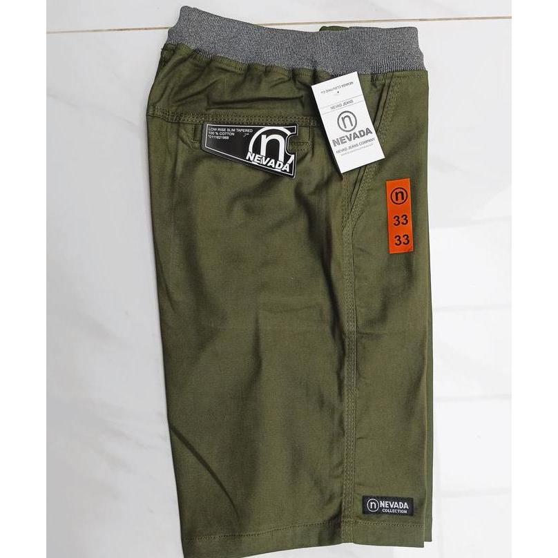 Celana Pendek Pria Nevada Chino Pendek Pinggang Karet Size 28 Sampai Size 45 Celana Penek Jumbo Baha