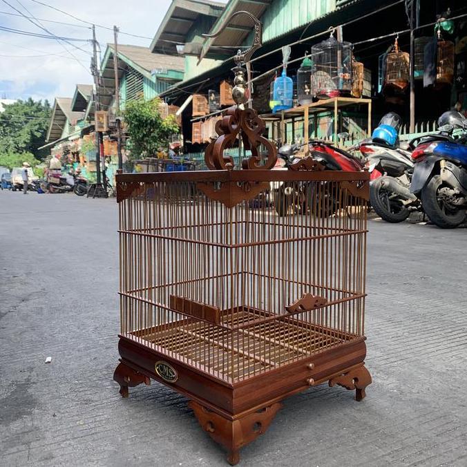 SANGKAR / KANDANG CMS JATI WAMBI MODEL CUNGKOK / WHAMEI / KENARI DLL
