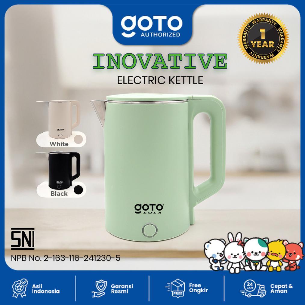 Goto Electric Kettle Sola Teko Listrik Pemanas Air Stainless Steel