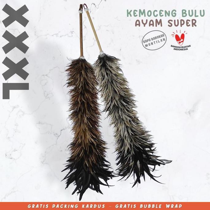 Kemoceng Bulu Ayam Asli Tebal Super Premium LUIS