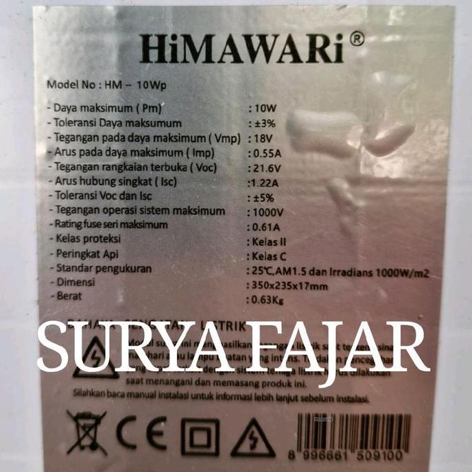 Solar Panel Solar Cell Panel Surya 10wp Poly 10 Wp Polycrystalline