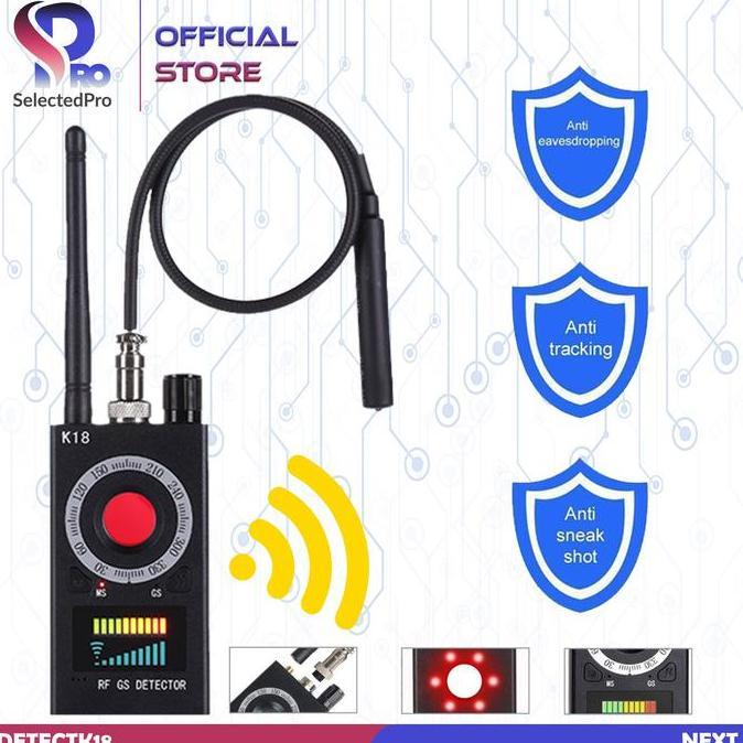 Detector K18 Deteksi Finder Gps & Kamera Pengintai Pengawasan Tersembunyi Kualitas Terbaik Harga Ter