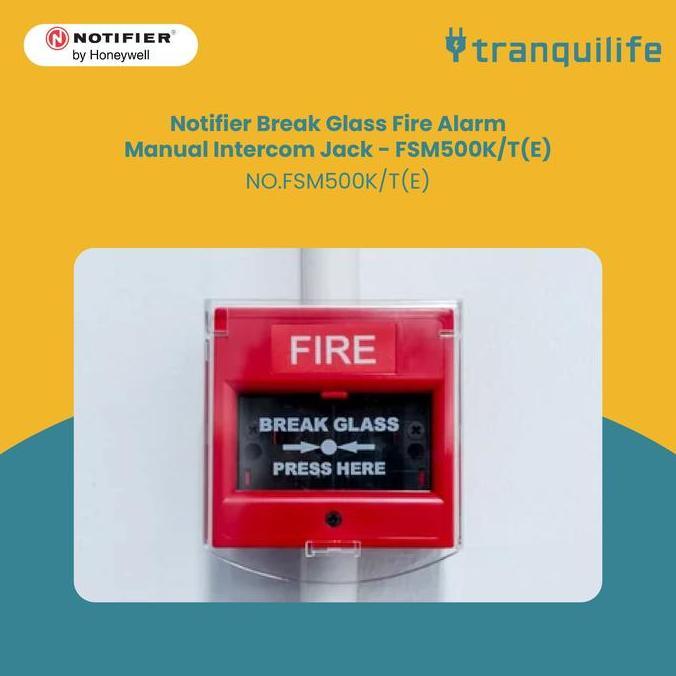 Notifier Alarm Kebakaran Manual Break Glass Fire Intercom Jack - FSM500K