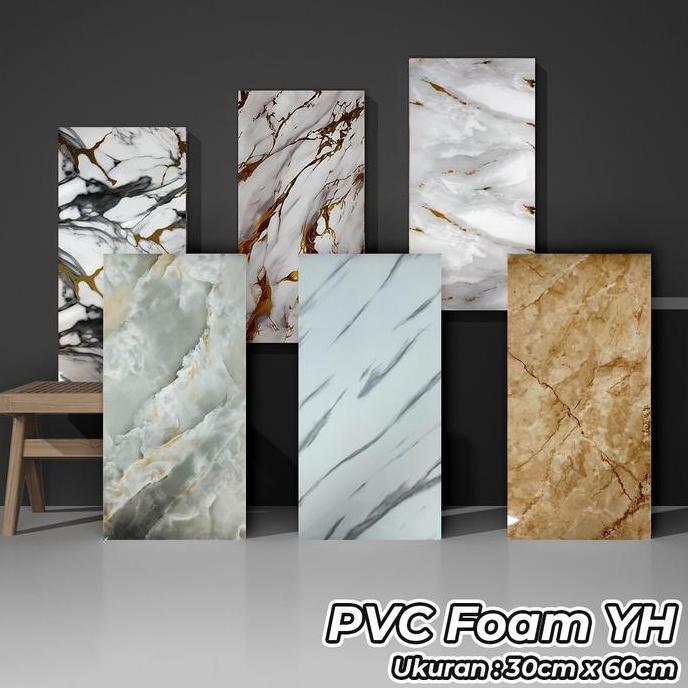 Paket 20 lembar Wallpaper sticker keramik dinding dapur estetik VINYL Marble 30 x 60 cm Lantai Vinyl