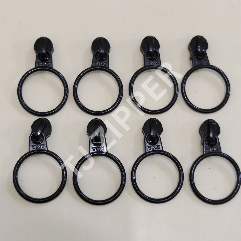 Kepala Resleting YKK gigi plastik no 3 bulat hitam non lock - 03 C DFUR20 580