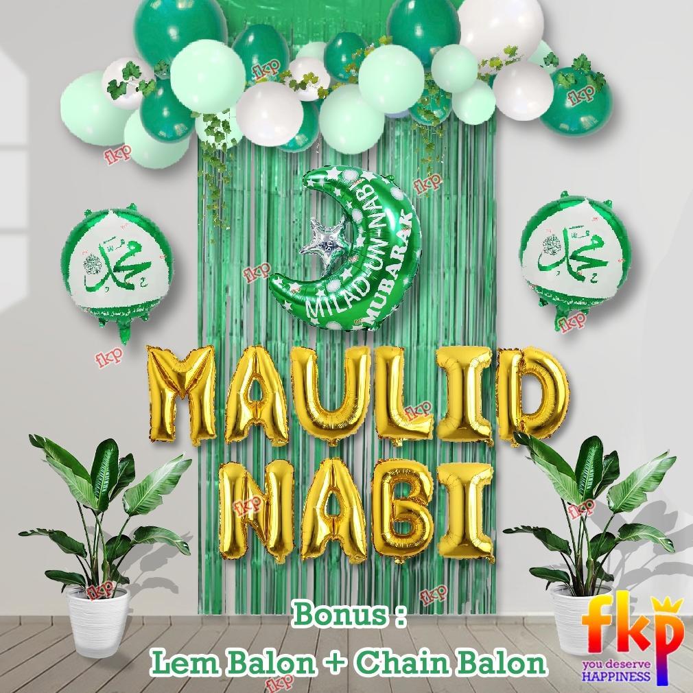 Fun Kids Party Dekorasi Milad Nabi / Kelahiran Nabi Muhammad / Balon dekor Milad / Miladun Nabi / Ul