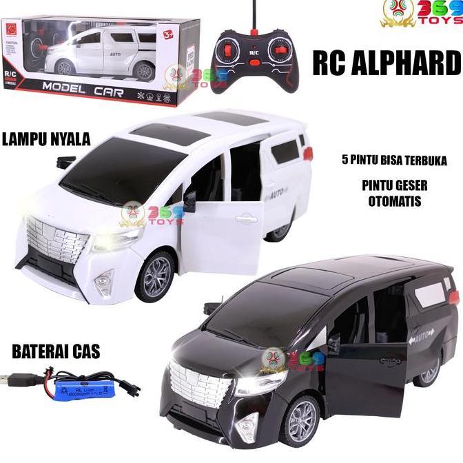 MOBIL RC ALPHARD PINTU OTOMATIS TUTUP BUKA BATERAI CHARGE