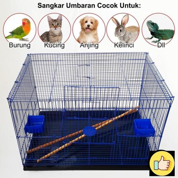 Sangkar Kandang Besi Lipat Kotak Burung Lovebird Kucing Kelinci Anjing