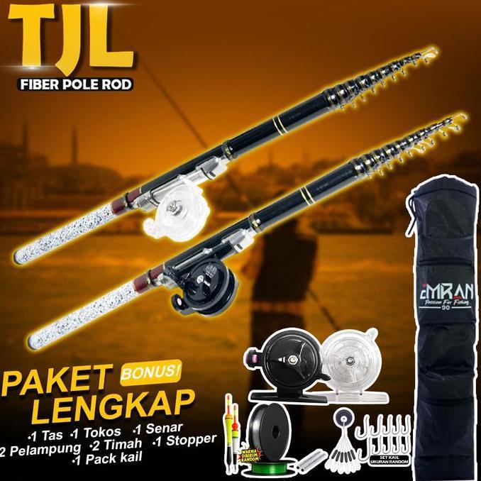 Pancing Joran Tegek Kolong Emran TJL ruas 38 cm full kolongan Cod