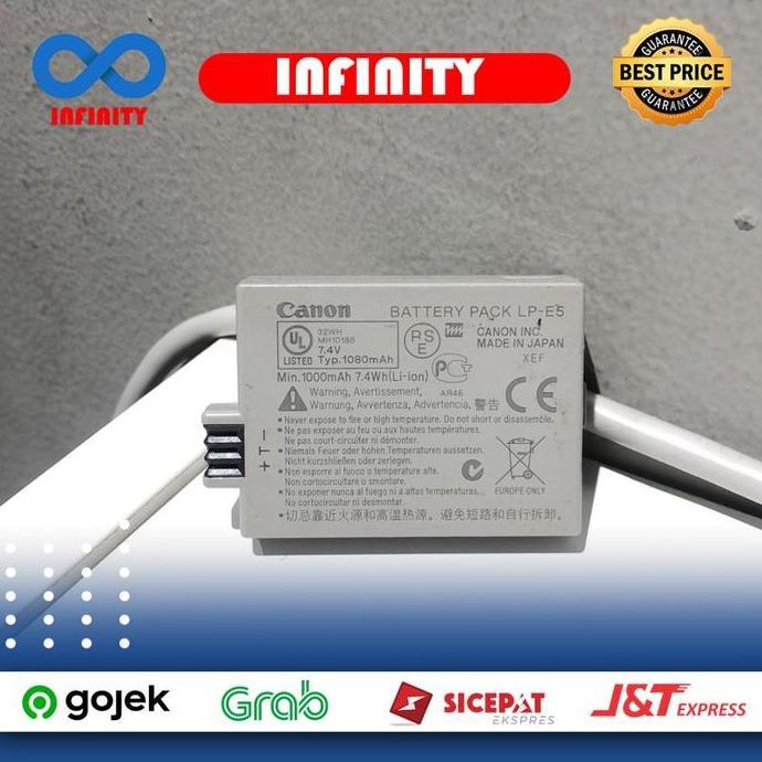Batre Battery Baterai Canon Lp-E5 For Eos 450D/500D 1000D Kiss X 2 Second
