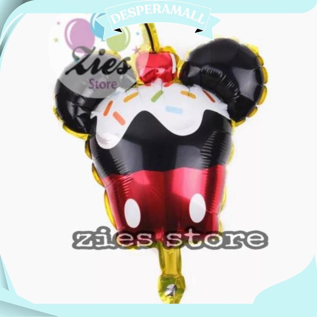 Balon Foil Cup Cake / Cup Cake Mickey Minnie ( 40Cm ( Zs Cod