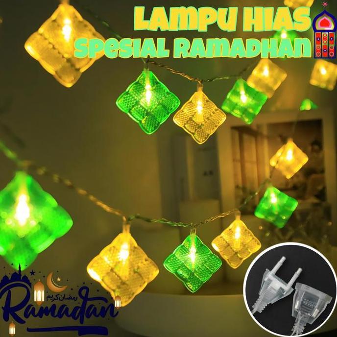 Lampu Tumblr Lampu Hias Idul Fitri Anggur 10 METER / Lampu Tumblr Bola Bintang Warna Rainbow 10 METE