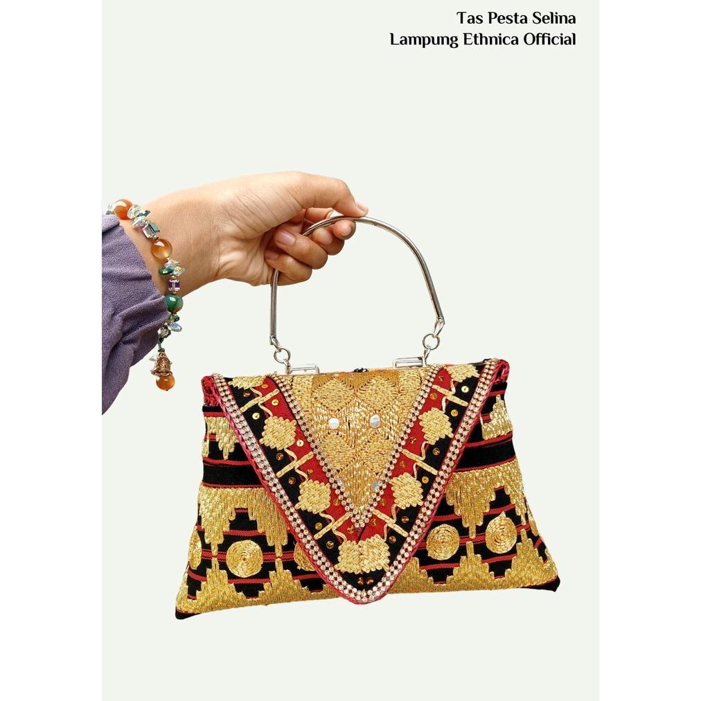LAMPUNG ETHNICA OFFICIAL - TAS TAPIS PESTA SELINA - TAS TAPIS  LAMPUNG TAS TANGAN LAMPUNG - TAS TAPI