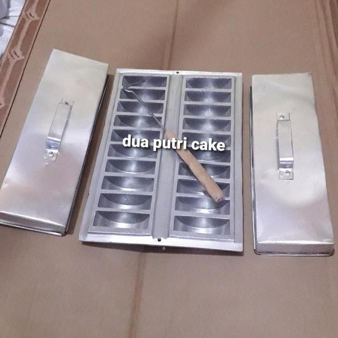 CETAKAN/LOYANG KUE PUKIS/KUE PANCONG ISI 20 LUBANG +TUTUP & CUNGKILAN