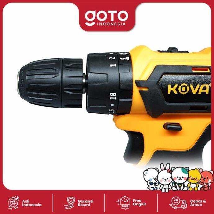 Kova Cordless Impact Drill 20 V Bor Baterai Tembok