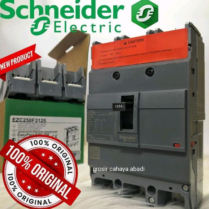 Murah mccb breaker schneider EasyPact 125a 3phase ezc250f3125 EZC 250 mccb schneider 125a breaker sc