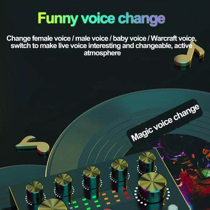 Soundcard V8S Lengkap Ori {BISA COD} V8S SoundCard Bluetooth Audio Usb Live External