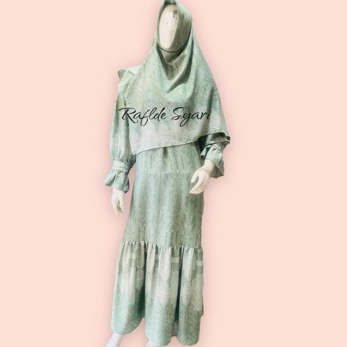 Gamis Set jilbab segi empat Terlaris