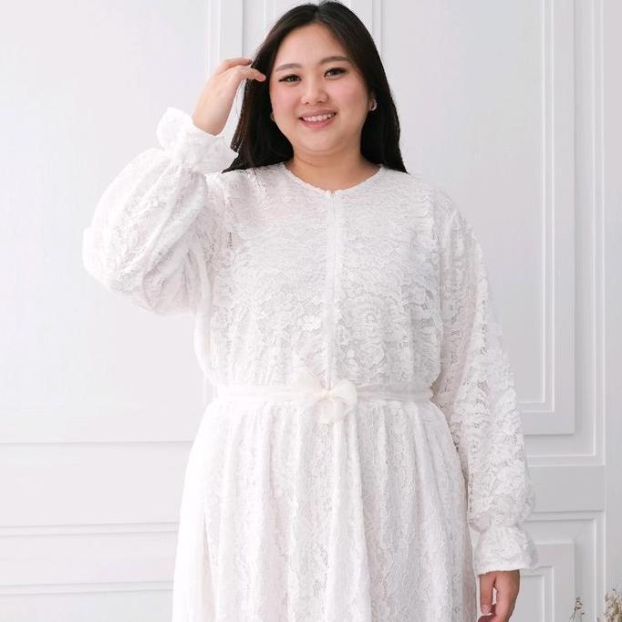 gamis abaya brokat jumbo Ld130 Ld140cm busui Terlaris