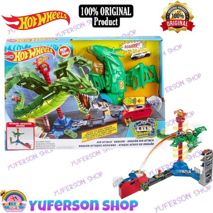 Hot Wheels Hotwheels City Air Attack Robo Dragon Playset