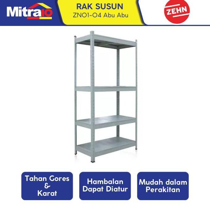 Promo Rak Besi Serbaguna Gray - Tab Shelving, Storage Multifungsi - Zehn Diskon