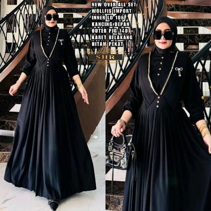 NEW SHR OVERALL SET LIST DADA INER WOLLFIS ORI SHR 100% Muslim Terlaris