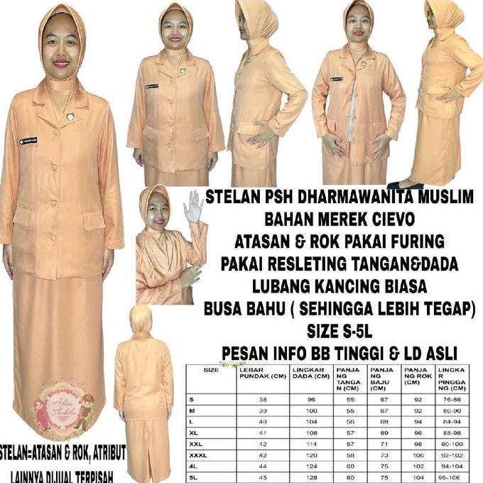 STELAN PSH DHARMA . WANITA MUSLIM BAHAN CIEVO SUDAH JAHIT Terlaris