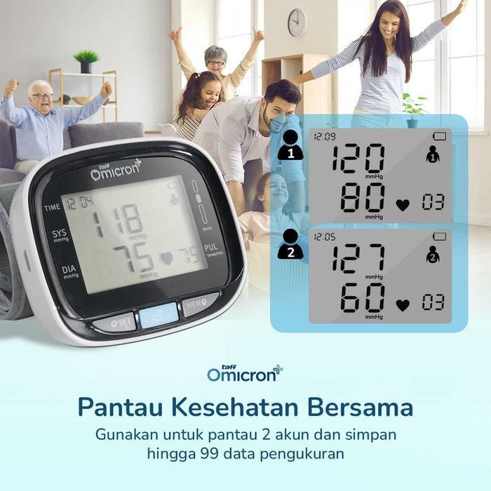Omicron Tensimeter Digital Pengukur Tekanan Darah Gula Darah - Gup-W5