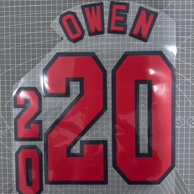 Nameset england home 1998 owen velvet flock