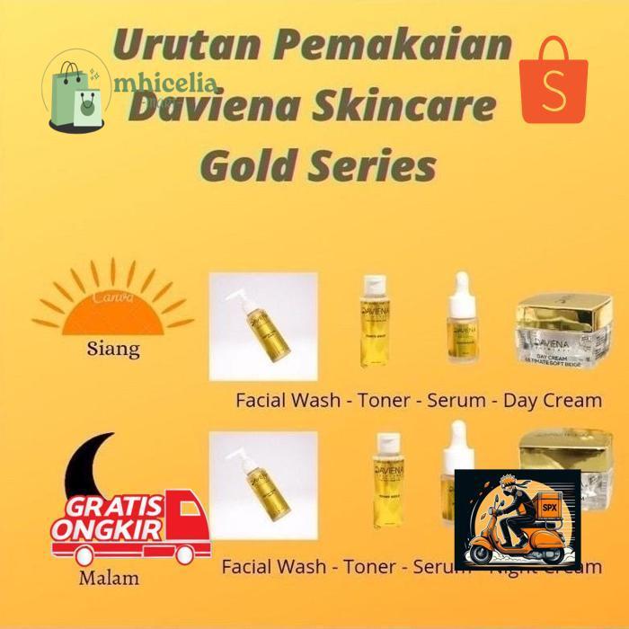 Up15 DAVIENA SKINCARE PAKET GOLD SERIES | OFFICIAL STORE | DAVIENA | DEVINA SKINCARE | DAVINA SKINCA