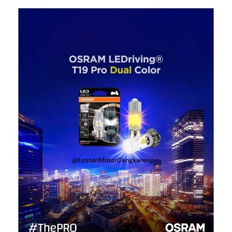 Osram Lampu Motor LED PRO 2 Warna Laser Vario 125 Old & Supra 125 Old Dual Color AC/DC 6000K & 3000K