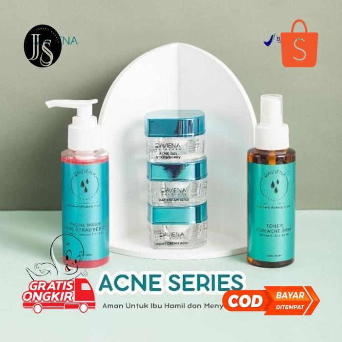 IQR-914 Daviena Skincare Paket Acne Series Deviena Davina Devina Skincare Official Skincare Hemat