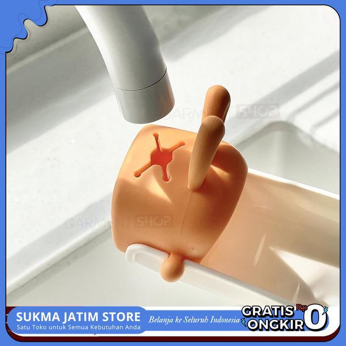 PENYAMBUNG KRAN CUCI TANGAN WASTAFEL SILIKON KARAKTER LUCU PEMANJANG KRAN FAUCET EXTENDER TERBAIK