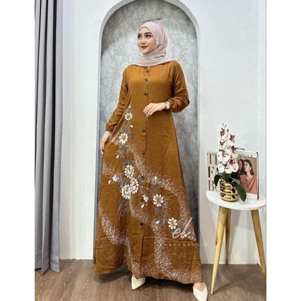 BAJU MUSLIM FULL KANCING GAMIS TWILL ORI LUKIS MOTIF SLAYER GAMIS ADEM LEMBUT DAN NYAMAN DIPAKAI COD
