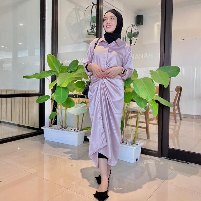 One set zahra satin silk Muslim Panjang