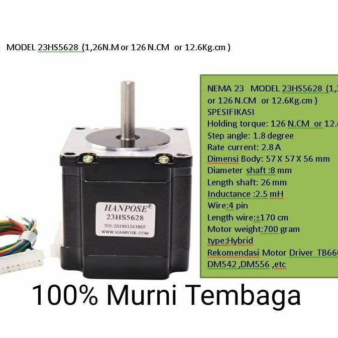 TERBARU - NEMA 23 23HS5628 stepper motor nema 23