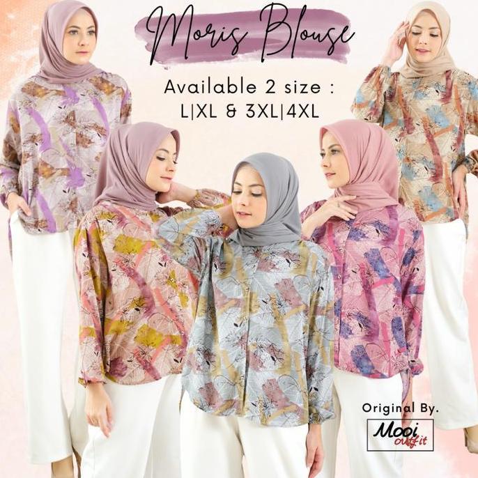Blouse Atasan Wanita Jumbo L XL Xxl Xxxl Xxxxl Ld 100 105 110 120 130 Kekinian Baju Dewasa Viral Leb