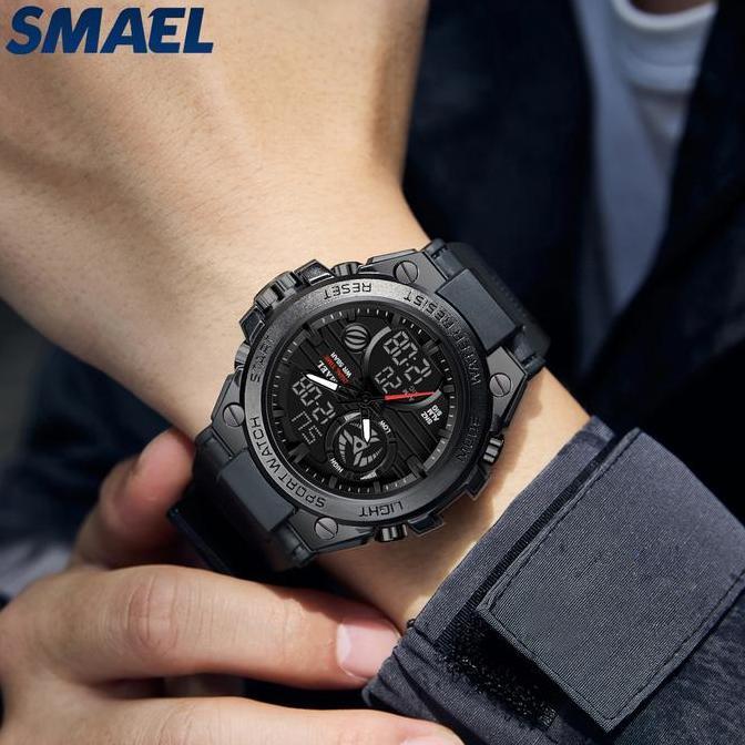 Jam Tangan Sport Analog Digital Pria Wanita Merk Smael 8115