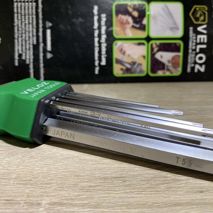 VELOZ KUNCI L/KUNCI L BINTANG PANJANG KOMBINASI  SET 9 PCS VELOZ/ kunci l kombinasi